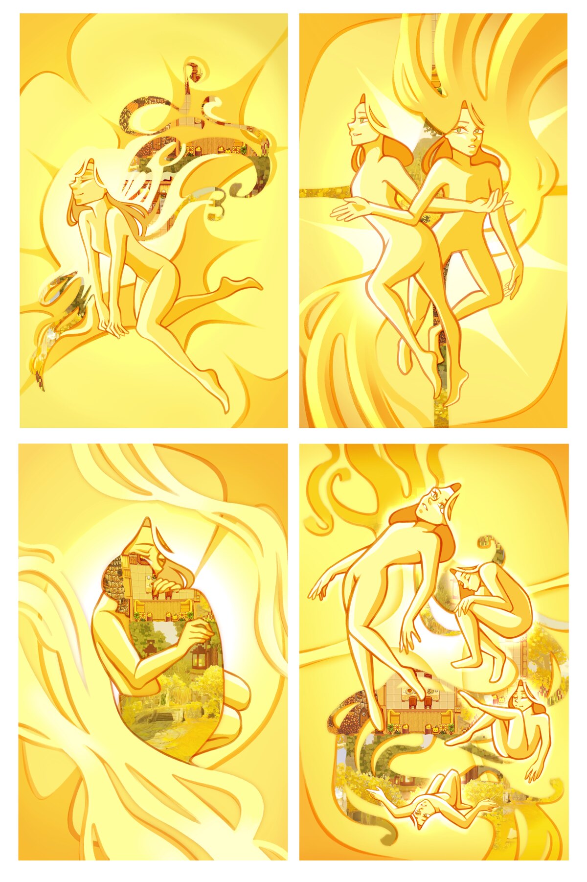 Home print series illustration