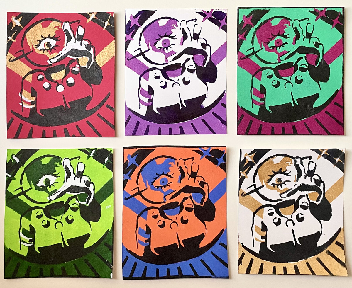The World print series — six color variations