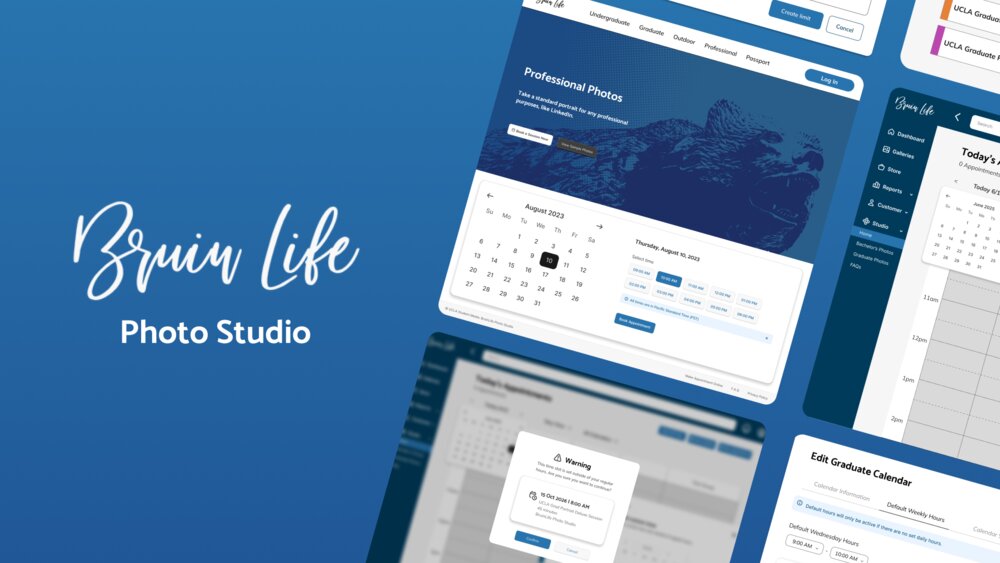 BruinLife Photo Studio app screens