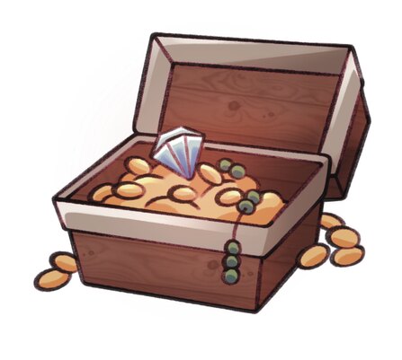 Treasure chest illustration