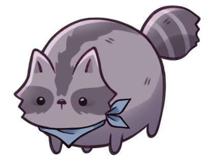 Snooper raccoon character illustration