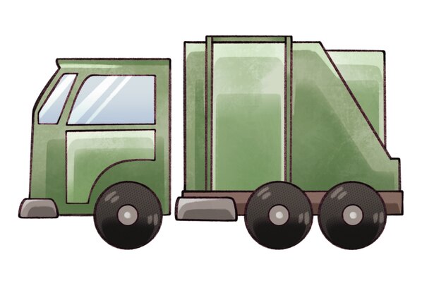Trash truck illustration