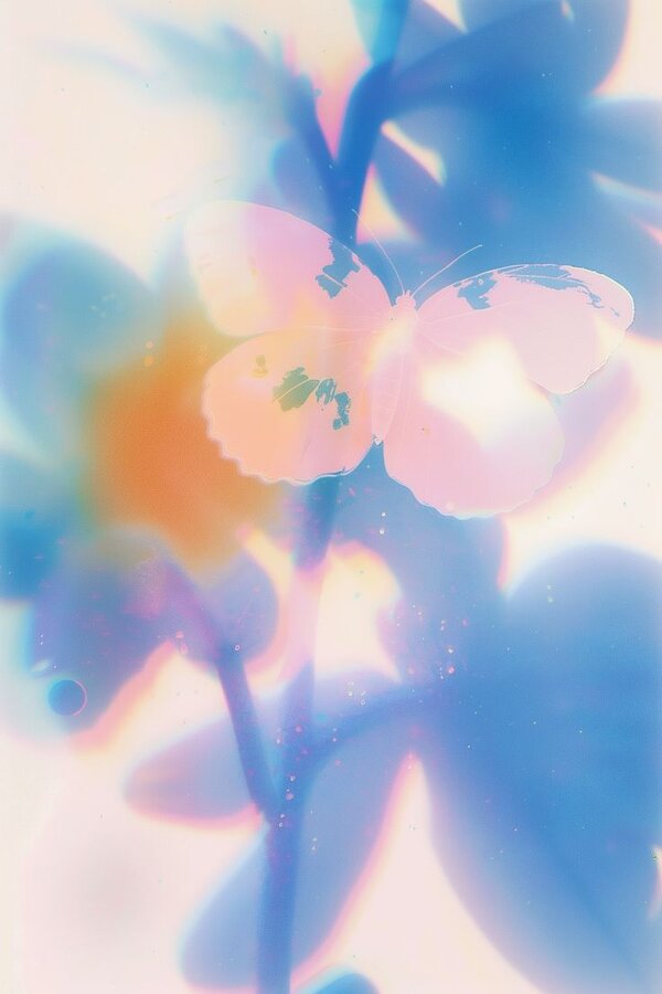 Dreamy blue and pink floral inspiration photo