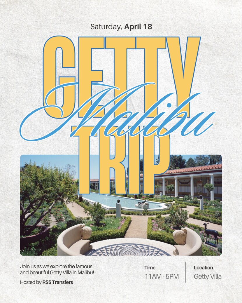 Getty Villa Malibu trip Instagram post