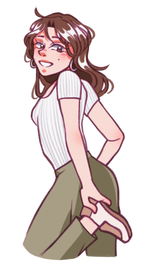 Illustrated portrait of Rachel